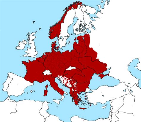 mapa de la alemania nazi en europa
